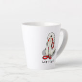 Tasse Latte Cute Funny Let's Go! Walk Komondor Dog with Leash (Angle droit)