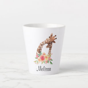 Tasse Latte Cute Giraffe Aquarelle Maman & Bébé