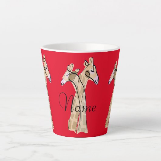 Tasse Latte Cute Giraffe Couple Thunder_Cove (Devant)