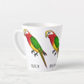 Tasse Latte Cute happy parrot (Angle gauche)