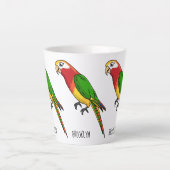 Tasse Latte Cute happy parrot (Devant)