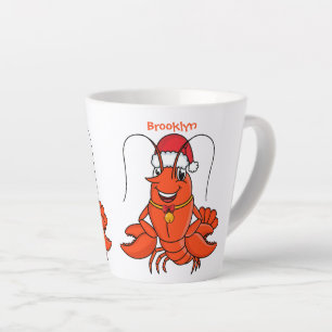 Tasse Latte Cute joyeux homard portant le dessin du casquette