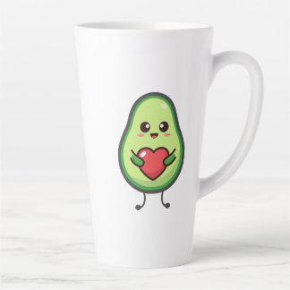 Tasse Latte Cute Kawaii Avocado Heart Love - Adorable Healthy 
