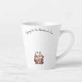Tasse Latte Cute Kawaii Marmot Couple Aventure Randonnée (Droite)