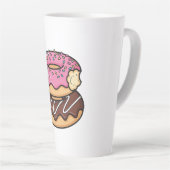 Tasse Latte Cute Kawaii Stacked Donuts Illustration (Angle droit)