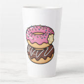 Tasse Latte Cute Kawaii Stacked Donuts Illustration (Devant)