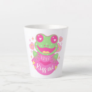 Tasse Latte Cute Kiss Me Frog - Xoxo