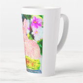 Tasse Latte Cute Kitschy Bunny Rabbit (Angle droit)