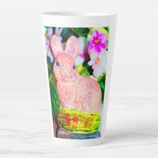 Tasse Latte Cute Kitschy Bunny Rabbit (Devant)