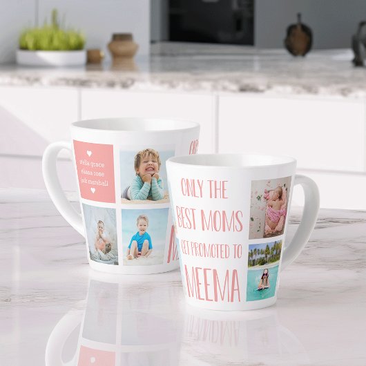 Tasse Latte Cute Meema Grandchildren Photo et nom