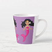 Tasse Latte Cute Mermaid à queue rose Thunder_Cove (Droite)