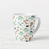 Tasse Latte Cute Mint Green Dinosaur Motif (Angle droit)