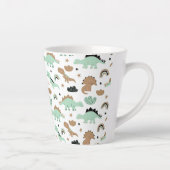 Tasse Latte Cute Mint Green Dinosaur Motif (Droite)