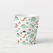 Tasse Latte Cute Mint Green Dinosaur Motif (Devant)