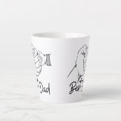 Tasse Latte Cute Modern Best Dad  (Devant)