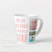 Tasse Latte Cute Nana Petits-enfants Photo et nom (Angle droit)