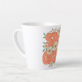 Tasse Latte Cute Orange Hippie Typography (Angle gauche)