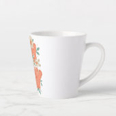 Tasse Latte Cute Orange Hippie Typography (Droite)