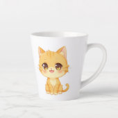 Tasse Latte Cute Orange Kitten (Droite)