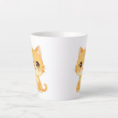 Tasse Latte Cute Orange Kitten (Devant)