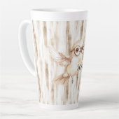 Tasse Latte Cute Owl with Glasses (Angle gauche)