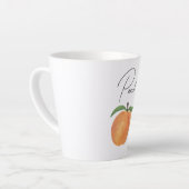 Tasse Latte Cute Painted Peach Fruit Illustration  (Angle gauche)