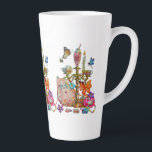 Tasse Latte Cute Pastel<br><div class="desc">All cute pastel coquette with a tea party setting,  tea cups,  pastries,  candle drum,  bird,  cat,  butterfly,  bee,  dragonfly,  cute things and etc</div>