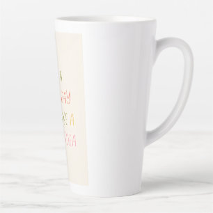Tasse Latte Cute Pastel Hand Lettering Motivational Quote Art