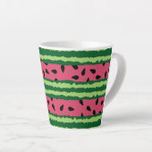 Tasse Latte Cute pastèque Motif rose et vert (Angle droit)