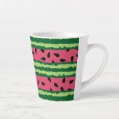 Tasse Latte Cute pastèque Motif rose et vert (Droite)