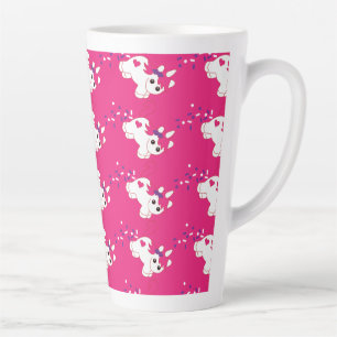 Tasse Latte Cute Pooping rose licorne