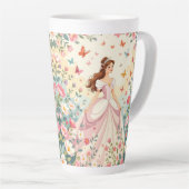 Tasse Latte Cute princess with butterflies (Angle droit)