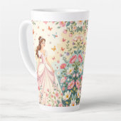 Tasse Latte Cute princess with butterflies (Angle gauche)