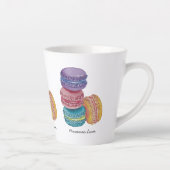 Tasse Latte Cute Rainbow Macaroons In Watercolor (Droite)