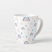 Tasse Latte Cute Rainbows & Hearts Motif (Angle droit)