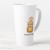 Tasse Latte Cute Reading Bear — My Brain Is Magic Motivational (Angle droit)