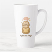 Tasse Latte Cute Reading Bear — My Brain Is Magic Motivational (Droite)