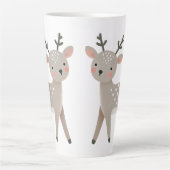 Tasse Latte Cute Reindeer Drawing Christmas (Devant)