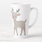 Tasse Latte Cute Reindeer Drawing Christmas (Droite)