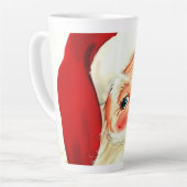Tasse Latte Cute rire vintage père Noël (Angle gauche)