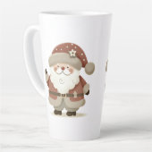 Tasse Latte Cute Santa Claus & Drawing Christmas (Angle gauche)