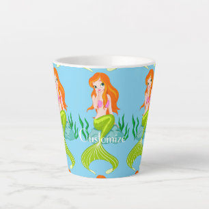 Tasse Latte Cute Sirène Redhead Thunder_Cove