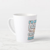 Tasse Latte Cute Sleepy Cat "Energy Saving" Quote (Angle gauche)