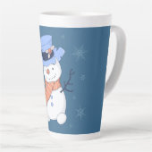 Tasse Latte Cute Snowman (Angle droit)