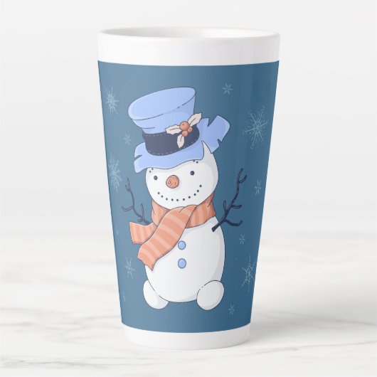 Tasse Latte Cute Snowman (Devant)