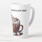 Tasse Latte Cute Snowman Cocoa Design  (Angle droit)