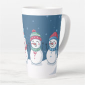 Tasse Latte Cute Snowmen (Angle droit)