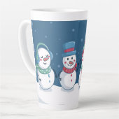 Tasse Latte Cute Snowmen (Angle gauche)