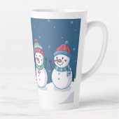 Tasse Latte Cute Snowmen (Droite)