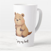 Tasse Latte Cute tired capybara (Angle droit)
